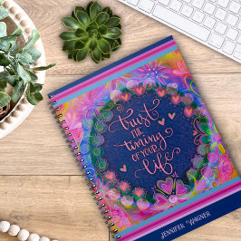 Cuaderno Los Corazones De Las Flores Rosa De bonito Confían