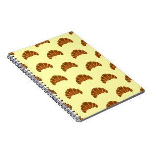 Cuaderno Los croissants adoran la comida francesa amarilla