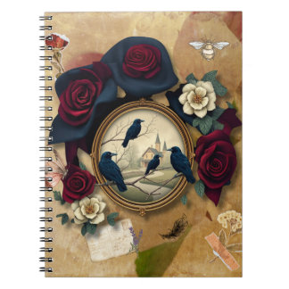 Cuaderno Los Cuatro Ravens Con Rosas Rojas