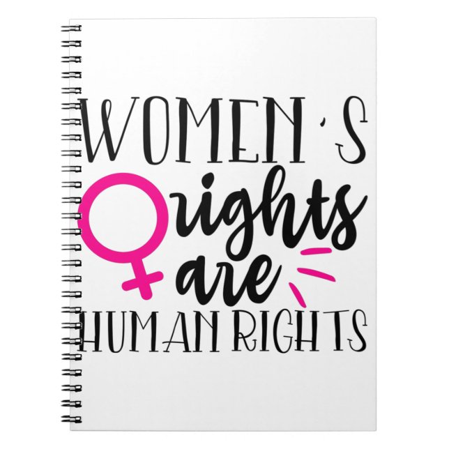 Cuaderno Los derechos de la mujer son derechos humanos (Frente)