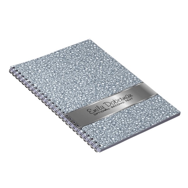 Cuaderno Los diamantes incrustados parecen un monograma de  (Lado Derecho)