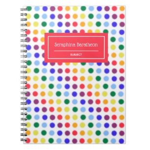 Cuaderno Los divertidos puntos de arco iris personalizados