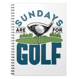 Cuaderno Los domingos son para los amantes del golf de golf
