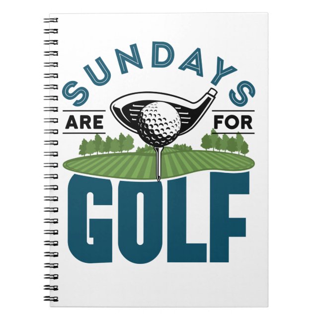 Cuaderno Los domingos son para los amantes del golf de golf (Frente)