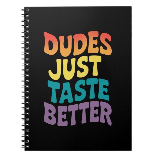 Cuaderno Los dudes prueban mejor cosecha del orgullo gay (Frente)