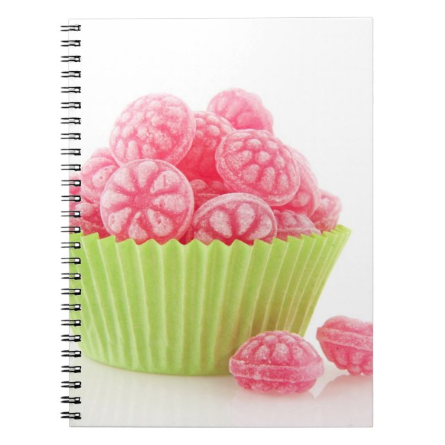 Cuaderno Los dulces sabrosos del caramelo de la frambuesa (Frente)