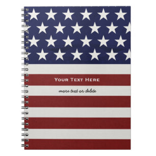 Cuaderno Los E.E.U.U. bandera americana personalizado