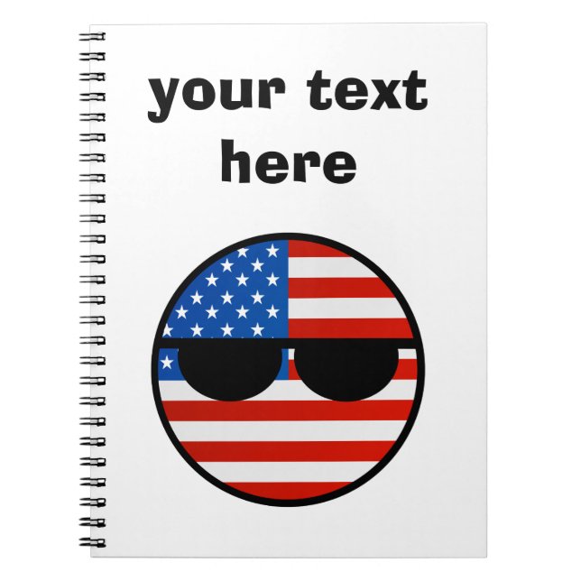 Cuaderno Los E.E.U.U. Geeky que tienden divertidos (Frente)
