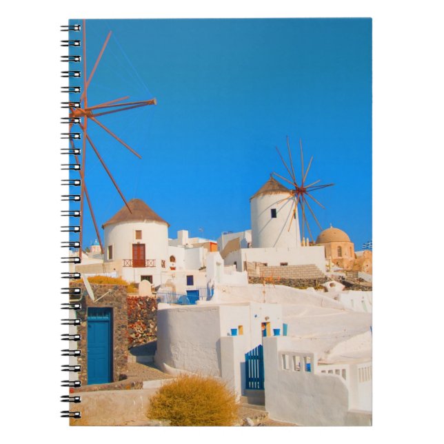 Cuaderno Los edificios blancos y los molinos de viento en (Frente)