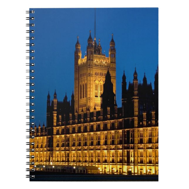 Cuaderno Los edificios del Parlamento por la noche en la ci (Frente)