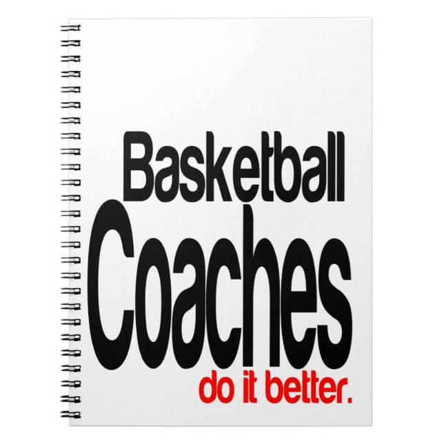Cuaderno Los entrenadores de baloncesto lo hacen mejor (Frente)