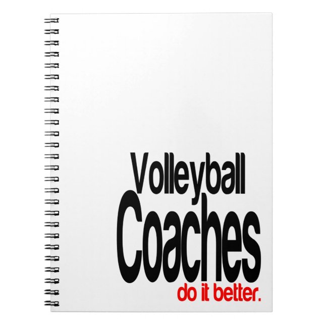 Cuaderno Los entrenadores de voleibol lo hacen mejor (Frente)