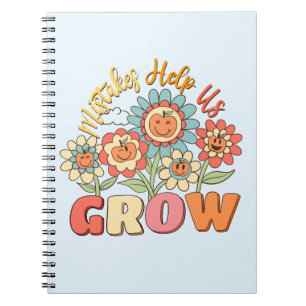 Cuaderno Los Errores Nos Ayudan A Crecer -Motivación Floral