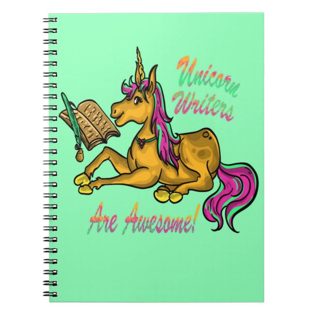 Cuaderno Los escritores de unicornio son increíbles (Frente)