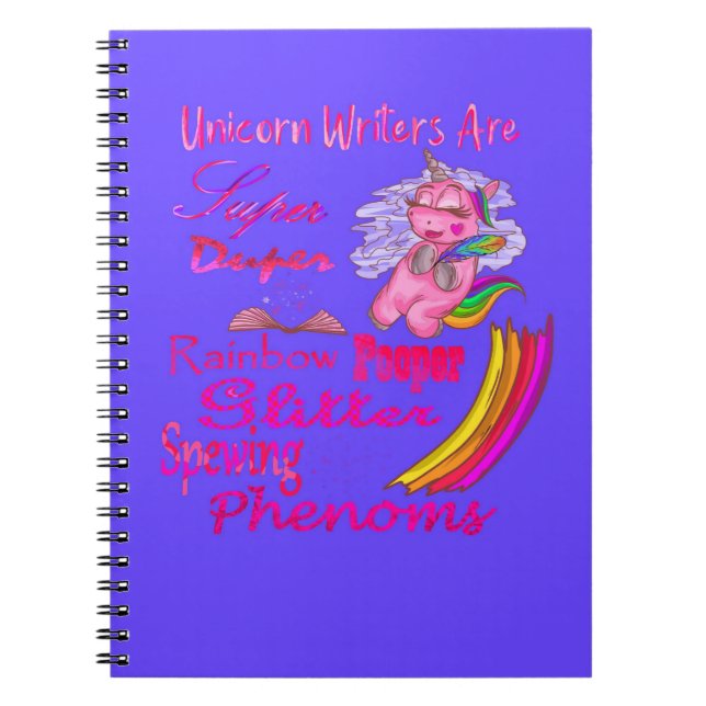 Cuaderno Los escritores de unicornio son supertramposos (Frente)