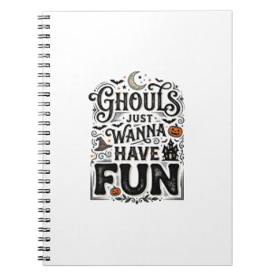 Cuaderno Los fantasmas solo quieren divertirse Diseño vecto