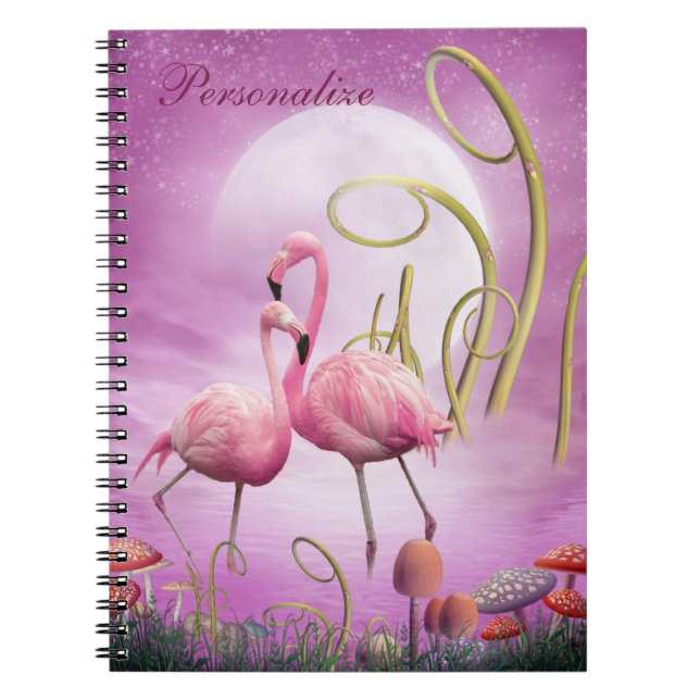 Cuaderno Los flamencos rosados caprichosos personalizaron (Frente)