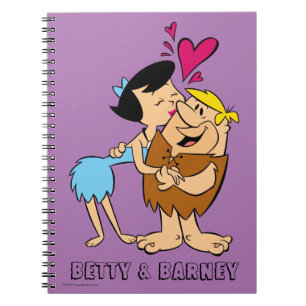 Cuaderno Los Flintstones el   Betty Barney que se besa