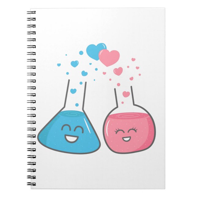Cuaderno Los frascos lindos en amor, tenemos química (Frente)