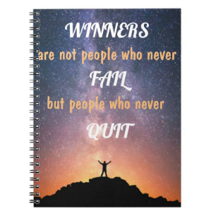 Cuaderno Los ganadores no son personas que nunca fallan