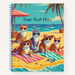 Cuaderno Los gatos descansan en el Beach Journal