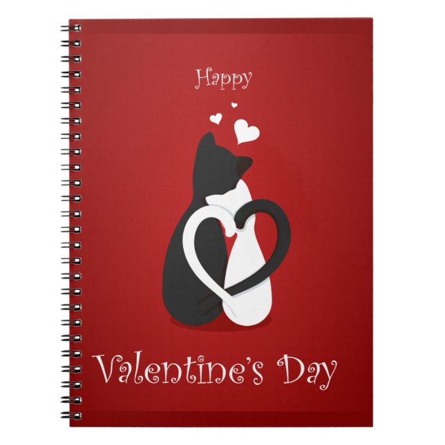 Cuaderno Los gatos El día de San Valentín guapos (Frente)