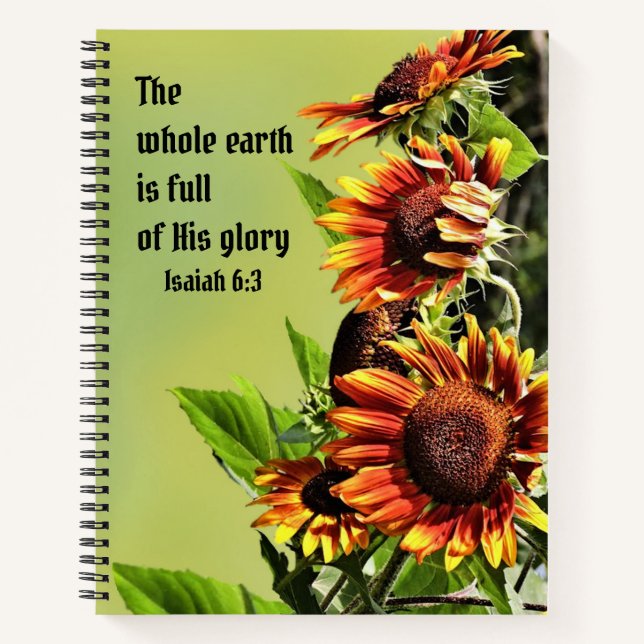 Cuaderno Los girasoles y el verso de la Biblia (Anverso)