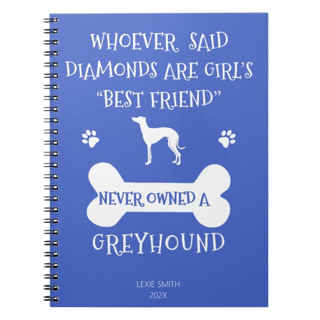 Cuaderno Los Greyhounds son un mejor amigo del chica (Frente)