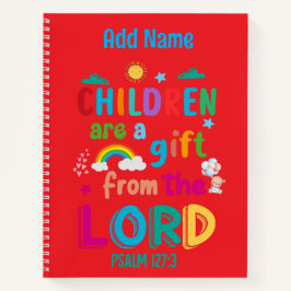 Cuaderno "Los hijos son un regalo del Señor" (azul de niño)