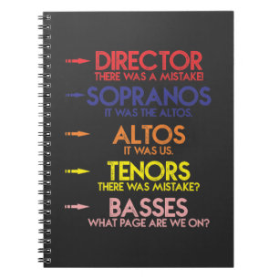 Cuaderno Los hombres cantantes del coro divertido de la