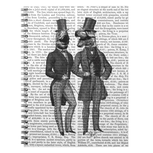 Cuaderno Los Hombres De Dinosaurios Llevan Noche Fuera (Frente)