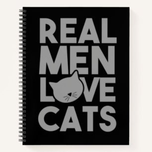 Cuaderno Los hombres de verdad aman a los gatos