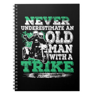 Cuaderno Los Hombres Nunca Subestiman A Un Viejo Con Un Tri