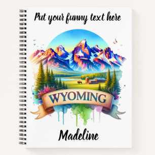 Cuaderno Los impresionantes paisajes montañosos de Wyoming