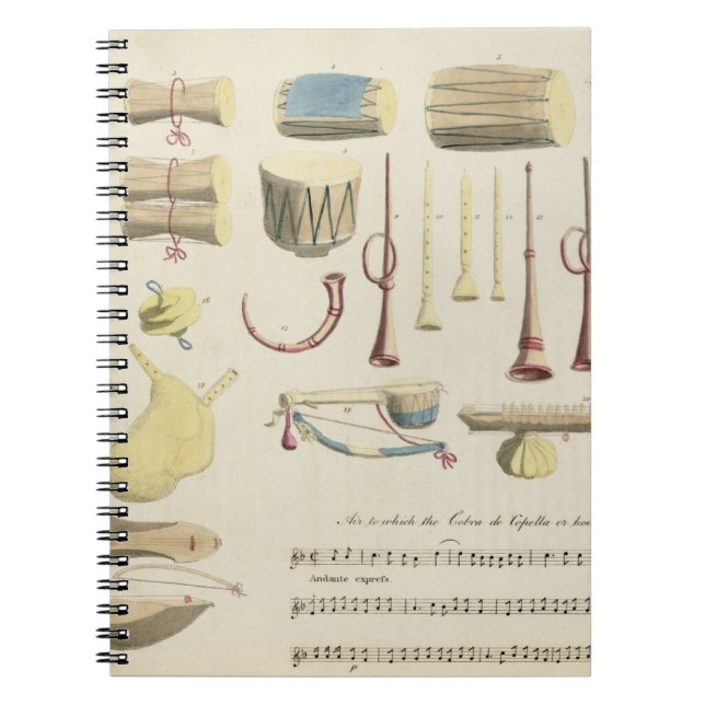 Cuaderno Los instrumentos musicales indios, platean 23 de (Frente)