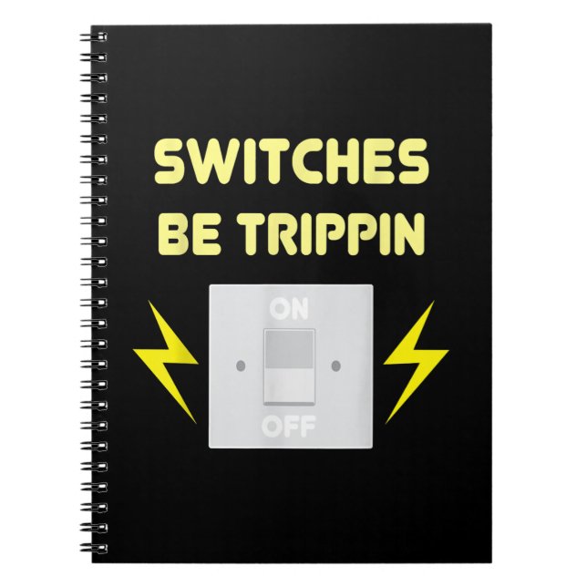 Cuaderno Los interruptores se trippin - Regalo eléctrico (Frente)