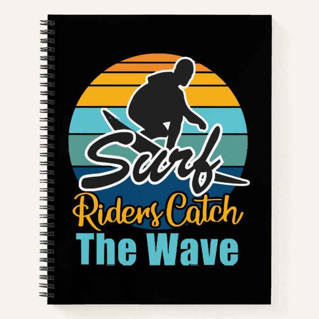 Cuaderno Los jinetes de surf atrapan las olas (Anverso)