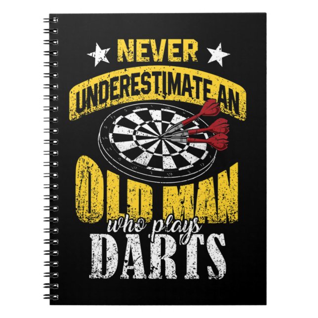 Cuaderno Los Jugadores De Dart Nunca Subestiman A Un Hombre (Frente)