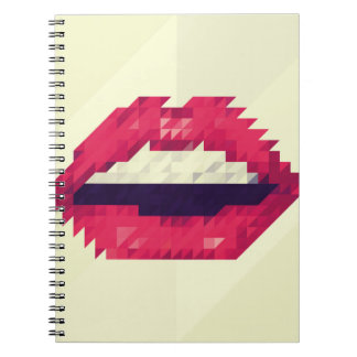 Cuaderno Los labios rojos hechos de pequeños triángulos, pi
