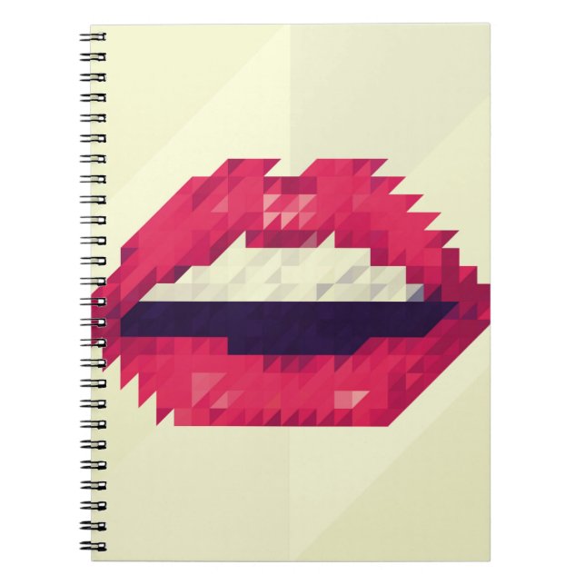 Cuaderno Los labios rojos hechos de pequeños triángulos, pi (Frente)