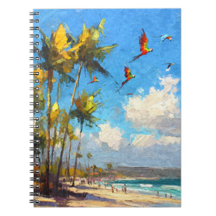 Cuaderno Los loros se expanden por el arte de Palm Beach Tr