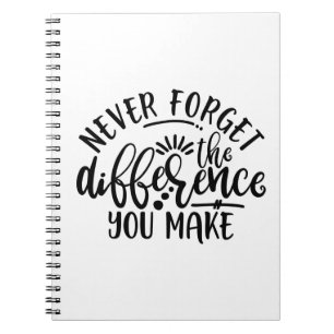 Cuaderno Los maestros diseñan nunca olvidan la diferencia