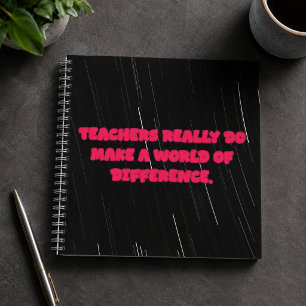 Cuaderno Los maestros realmente hacen una gran diferencia