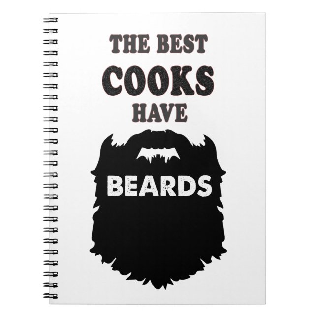 Cuaderno los mejores cocineros tienen barba regalo camiseta (Frente)