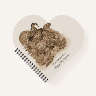 Cuaderno Los mejores deseos para un feliz Día de Acción de 
