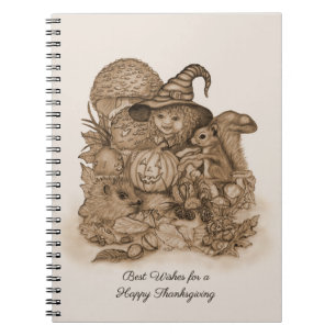 Cuaderno Los mejores deseos para un feliz Día de Acción de