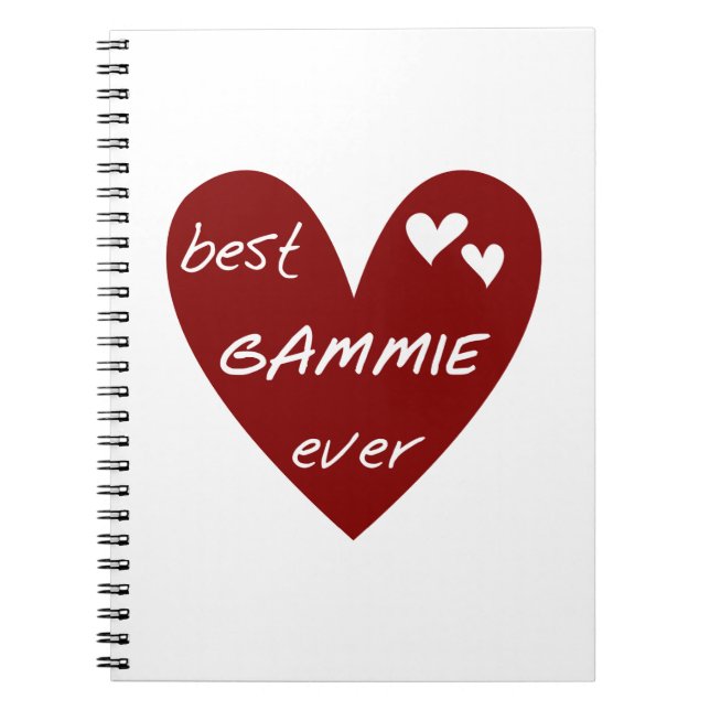 Cuaderno Los mejores regalos gammie del corazón rojo (Frente)