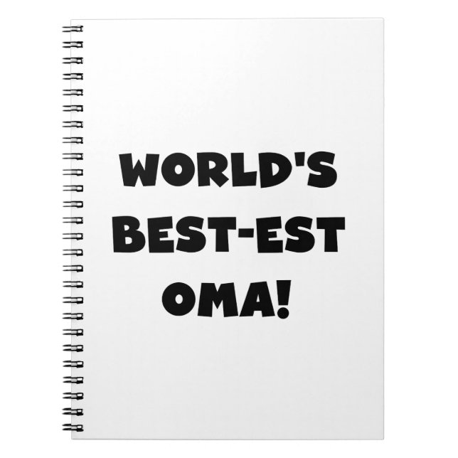 Cuaderno Los mejores regalos Oma Black o White del mundo (Frente)
