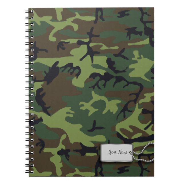 Cuaderno Los militares del verde caqui camuflan (Frente)