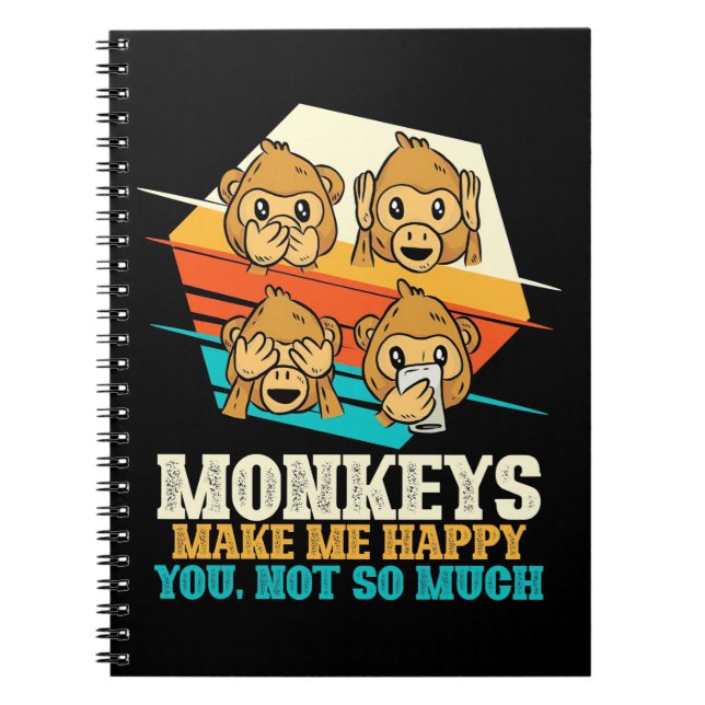 Cuaderno Los monos me hacen feliz (Frente)